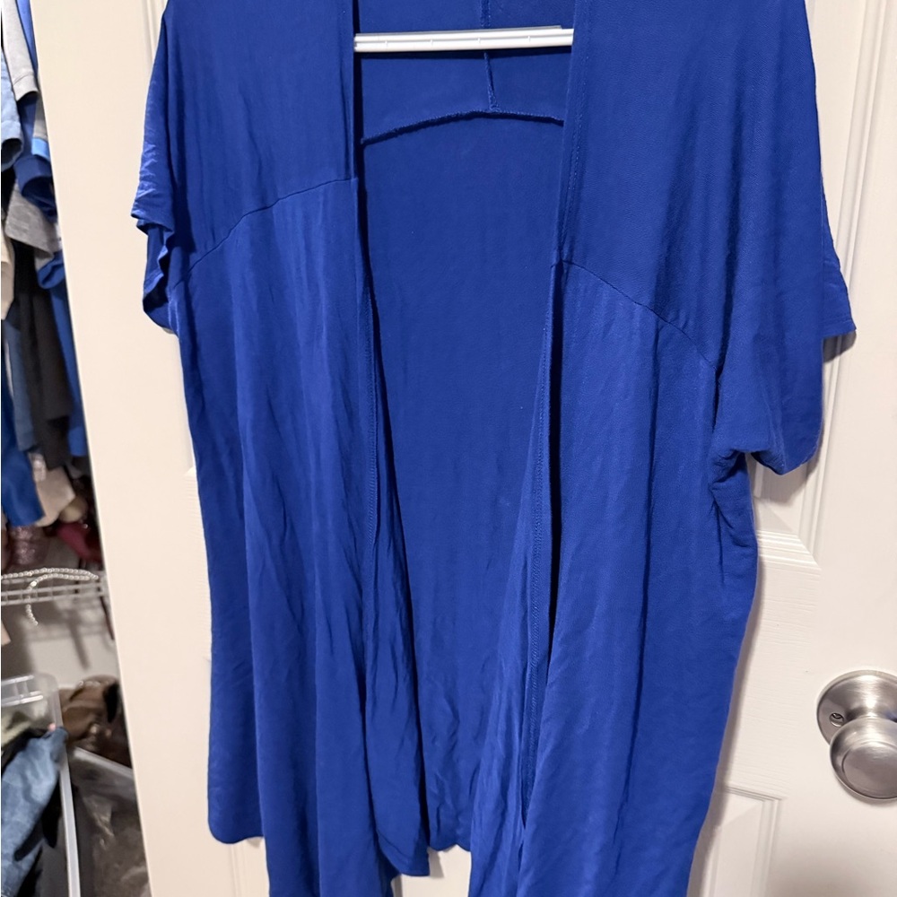 Royal Blue Open-Front Cardigan